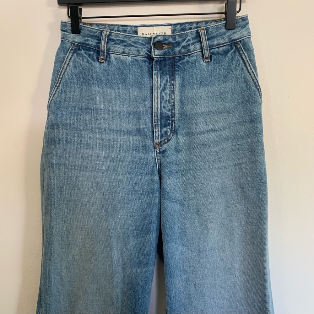 KALLMEYER Athena Flare Jean in Mid Blue Size 27 - Picture 3 of 11